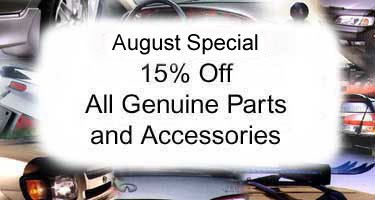 Special discount prices on genuine Mazda parts and accessories